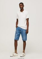 hombres polo de algodón de lino Pepe Jeans 44JTZ1089 blanquecino - Imagen 2