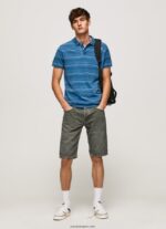 hombres polo de algodón estampado a rayas Pepe Jeans 44JTZ1083 índigo - Imagen 2