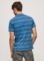 hombres polo de algodón estampado a rayas Pepe Jeans 44JTZ1083 índigo - Imagen 4