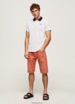 hombres polo de piqué con estampado integral Pepe Jeans 44JTZ1094 blanco - Imagen 2