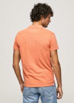 hombres polo de piqué con logo bordado Pepe Jeans 44JTZ1095 calabaza naranja - Imagen 4
