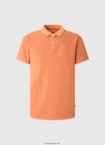 hombres polo de piqué con logo bordado Pepe Jeans 44JTZ1095 calabaza naranja - Imagen 5