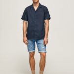 hombres shorts de mezclilla con corte tapered stanley Pepe Jeans 44JTZ821 mezclilla