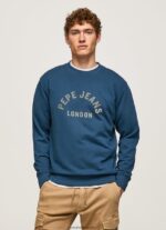 hombres sudadera con logo estampado Pepe Jeans 44JTZ900 jarman