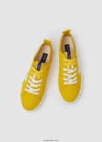 hombres tenis vulcanizados con bandera allen Pepe Jeans 44JTZ1203 rugbi amarillo - Imagen 2
