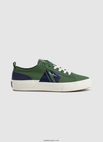 hombres tenis vulcanizados con bandera allen Pepe Jeans 44JTZ1205 oliva militar