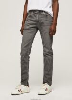 hombres vaqueros rectos tapered Pepe Jeans 44JTZ1118 gris moderno - Imagen 2