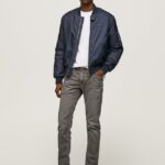 hombres vaqueros rectos tapered Pepe Jeans 44JTZ1118 gris moderno