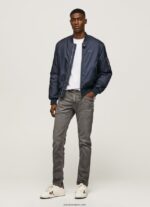 hombres vaqueros rectos tapered Pepe Jeans 44JTZ1118 gris moderno