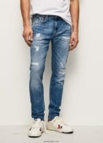 hombres vaqueros stanley de tiro medio Pepe Jeans 44JTZ808 mezclilla - Imagen 2