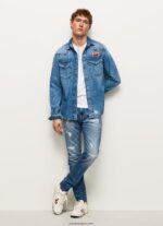 hombres vaqueros stanley de tiro medio Pepe Jeans 44JTZ808 mezclilla