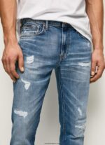 hombres vaqueros stanley de tiro medio Pepe Jeans 44JTZ808 mezclilla - Imagen 3