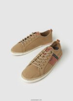 hombres zapatillas blucher de lona Pepe Jeans 44JTZ1195 camello - Imagen 3