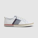 hombres zapatillas blucher de lona Pepe Jeans 44JTZ1216 blanco