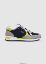 hombres zapatillas brit combinadas Pepe Jeans 44JTZ1217 Armada
