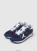 hombres zapatillas brit combinadas Pepe Jeans 44JTZ1218 Armada - Imagen 3