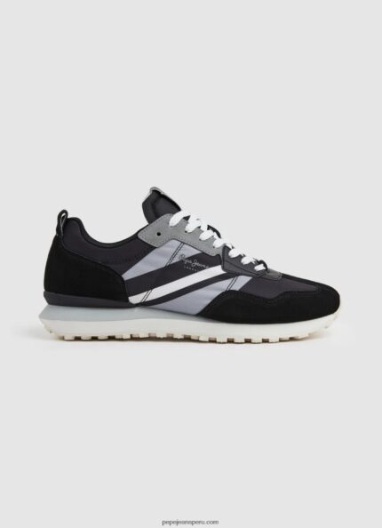 hombres zapatillas combinadas foster man Pepe Jeans 44JTZ1199 negro