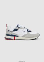 hombres zapatillas london pro combinadas Pepe Jeans 44JTZ1229 blanco de fábrica