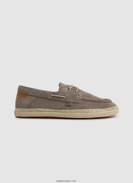 hombres zapatillas náuticas de ante Pepe Jeans 44JTZ1194 piedra oscura