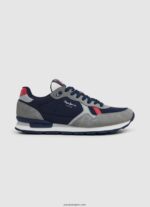 hombres zapatillas retro brit man studio Pepe Jeans 44JTZ1181 gris