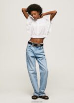 mujer blusa de algodón con detalles calados Pepe Jeans 44JTZ344 blanco - Imagen 2