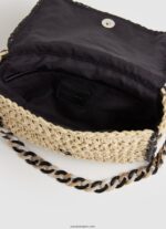mujer bolsa crossbody de paja tejida Pepe Jeans 44JTZ718 negro - Imagen 3