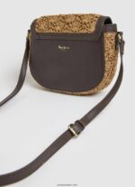 mujer bolsa crossbody de paja tejida Pepe Jeans 44JTZ742 caramelo - Imagen 2