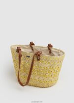 mujer bolsa de canasta de paja tejida Pepe Jeans 44JTZ725 brillar - Imagen 2