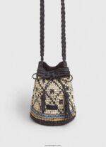 mujer bolso bombonera de paja Pepe Jeans 44JTZ719 negro - Imagen 2