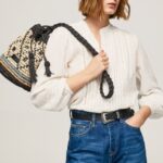 mujer bolso bombonera de paja Pepe Jeans 44JTZ719 negro