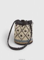 mujer bolso bombonera de paja Pepe Jeans 44JTZ719 negro - Imagen 3