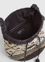 mujer bolso bombonera de paja Pepe Jeans 44JTZ719 negro - Imagen 4