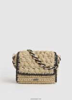 mujer bolso bombonera de paja Pepe Jeans 44JTZ719 negro - Imagen 5