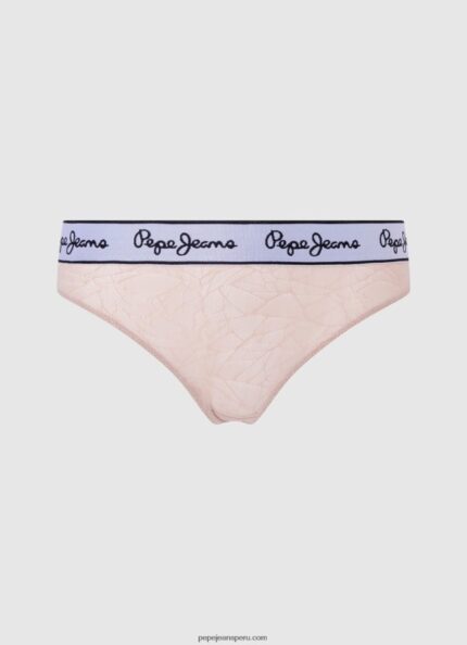 mujer bragas de tanga de malla Pepe Jeans 44JTZ554 desnudo claro