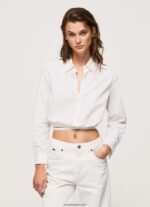 mujer camisa cropped de popelina Pepe Jeans 44JTZ361 blanco - Imagen 2