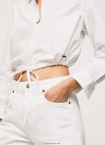 mujer camisa cropped de popelina Pepe Jeans 44JTZ361 blanco - Imagen 4