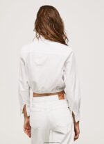 mujer camisa cropped de popelina Pepe Jeans 44JTZ361 blanco - Imagen 5