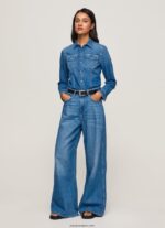 mujer camisa de mezclilla ajustada Pepe Jeans 44JTZ320 mezclilla - Imagen 2