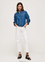 mujer camisa de mezclilla regular fit Pepe Jeans 44JTZ96 mezclilla - Imagen 2