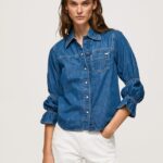 mujer camisa de mezclilla regular fit Pepe Jeans 44JTZ96 mezclilla