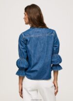 mujer camisa de mezclilla regular fit Pepe Jeans 44JTZ96 mezclilla - Imagen 4