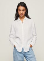 mujer camisa regular fit lisa Pepe Jeans 44JTZ333 blanco - Imagen 2