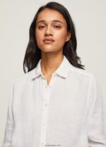 mujer camisa regular fit lisa Pepe Jeans 44JTZ333 blanco - Imagen 3