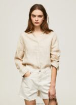 mujer camisa regular fit lisa Pepe Jeans 44JTZ359 suero de la leche