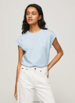 mujer camiseta basica bloom con logo Pepe Jeans 44JTZ448 bahía