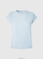 mujer camiseta basica bloom con logo Pepe Jeans 44JTZ448 bahía - Imagen 5
