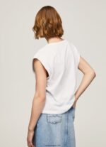 mujer camiseta con estampado de foto Pepe Jeans 44JTZ387 blanco - Imagen 4