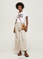 mujer camiseta con estampado de foto Pepe Jeans 44JTZ432 blanco - Imagen 2
