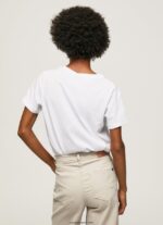 mujer camiseta con estampado de foto Pepe Jeans 44JTZ432 blanco - Imagen 4