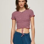 mujer camiseta con estampado de rayas Pepe Jeans 44JTZ442 multi